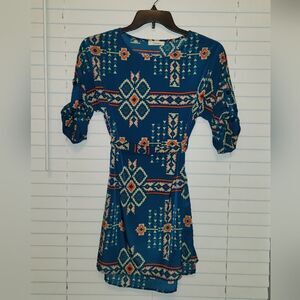Freeway Tribal Pattern Dress Size Small
